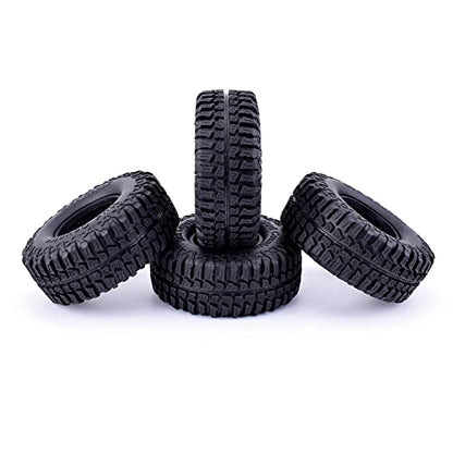 4PCS RC Crawler 100mm Rubber Tires 1.9 inch Wheels Tyres Set for 1:10 RC Rock Crawler Car for Axial SCX10 D90 TF2 Tamiya TRX-4 Parts - color: 100mm