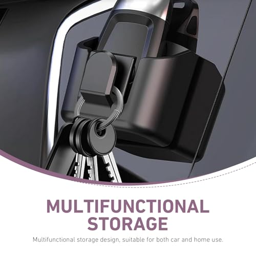 Car Key Box, Front Seat Car Organizer, Center Console Remote Control Box, Universal Car Accessories (Black) - size: Key Box (With Hook)