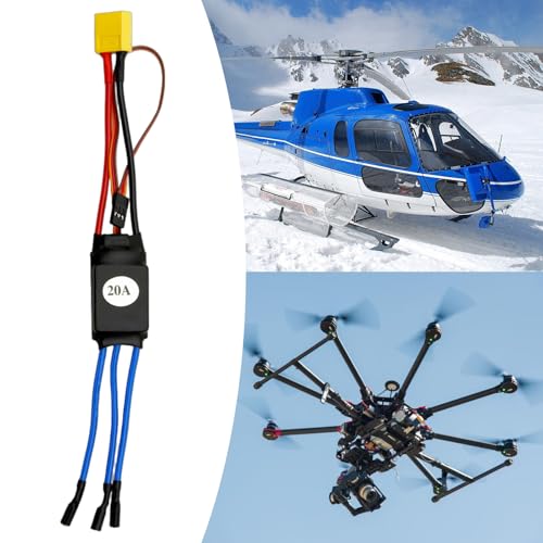 30A Electric Brushless Motor Controller, 2 Pcs ESC Speed Controller with XT60 and 3.5mm Bullet Plugs for RC Drone RC Airplane Helicopter (20A) - color: 20A