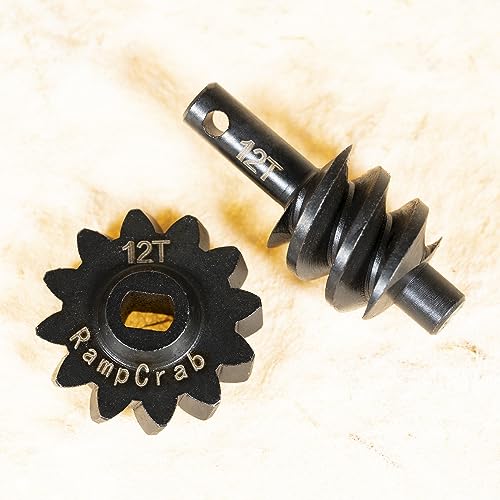 Overdrive Differential Gear Set 12T, Hardened Steel, 1/24, Upgrade Parts for Axial SCX24 Bronco Deadbolt JLU B-17 Gladiator C10, 1/24 RC Crawler Car - size: 12T