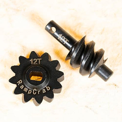 Overdrive Differential Gear Set 12T, Hardened Steel, 1/24, Upgrade Parts for Axial SCX24 Bronco Deadbolt JLU B-17 Gladiator C10, 1/24 RC Crawler Car - size: 12T