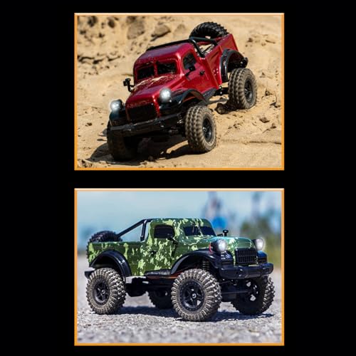 1/18 Scale RC Pickup Truck for Adult, 2.4GHz 4WD Off-Road Remote Control Drift Car, RC Rock Crawler with LED Lights, 12km/h High Speed & Waterproof ESC - color: Green, size: 1 Battery