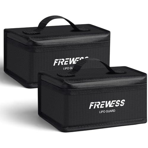2 Pack Lipo Safe Bag Fireproof, lithium battery bag fireproof and Explosionproof, Lipo Battery Storage Guard Safe Pouch for Charge and Storage - size: 2 Pack-6.7x4.3x3.3in