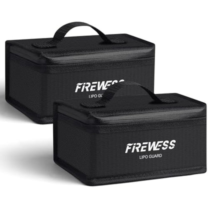 2 Pack Lipo Safe Bag Fireproof, lithium battery bag fireproof and Explosionproof, Lipo Battery Storage Guard Safe Pouch for Charge and Storage - size: 2 Pack-6.7x4.3x3.3in