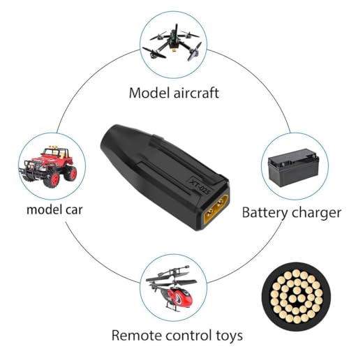 chenyang XT60 to DC Adapter,DC 5.5x2.1mm Female to XT60 Male Bidirectional Charging Conversion Adapter for Aircraft Model/Car Model/Remote Control Toy/Battery Charger - style: DC Female to XT60 Male
