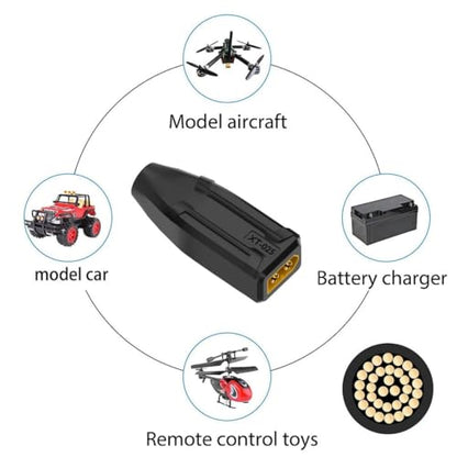 chenyang XT60 to DC Adapter,DC 5.5x2.1mm Female to XT60 Male Bidirectional Charging Conversion Adapter for Aircraft Model/Car Model/Remote Control Toy/Battery Charger - style: DC Female to XT60 Male
