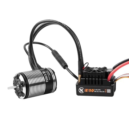 XC E3652 & E10 Sensored Brushless Motor and ESC Combo for RC Car,2S Lipo,IP67 Water Proof,Applicable to:1/10 On-Road,Off-Road,Short Course(Light Load) (5400KV+E10) - size: 5400KV+E10 No Connector