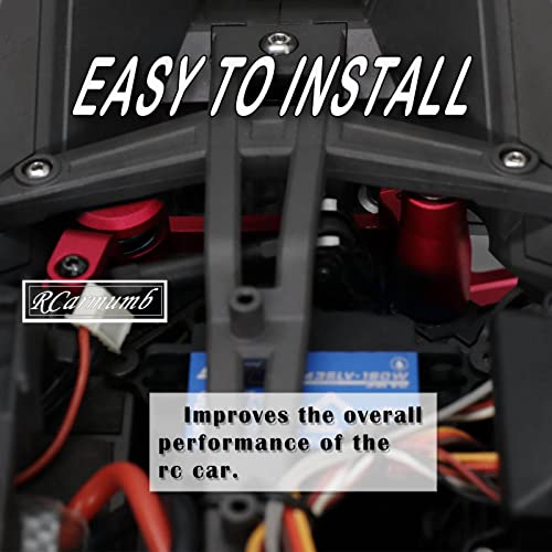 RC Upgrades Part Steering Bellcranks for 1/10 WideMaxx Maxx,Aluminum Servo Saver Draglink Hops Up Set for RC Model #89086-4,#89076-4,Replace #8946,Red - color: Red