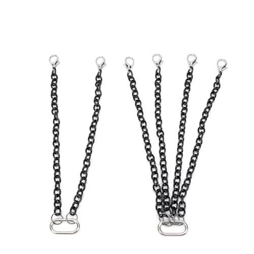 Asixxsix 2pcs Metal Trailer Chain with Tow Hook and Lobster Claw Hooks for RC Crane Model 1/50 DIY Decoration Accessories, for Crawler Climbing Car Upgrade Parts (12CM) - size: 12CM