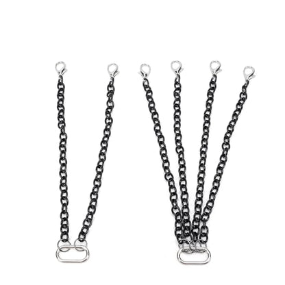 Asixxsix 2pcs Metal Trailer Chain with Tow Hook and Lobster Claw Hooks for RC Crane Model 1/50 DIY Decoration Accessories, for Crawler Climbing Car Upgrade Parts (12CM) - size: 12CM
