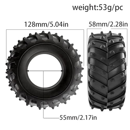 REDSPIDER • 2.2 Crawler Tires Rubber 2.2'' Crawler Monster Spike Tire(4pcs) for 1/10 RC Crawler Car TRX4 TRX6 Axial SCX10 90046 SCX10 III AXI03007 Tamiya CC01 D90 D110 (Tire) - color: Tire
