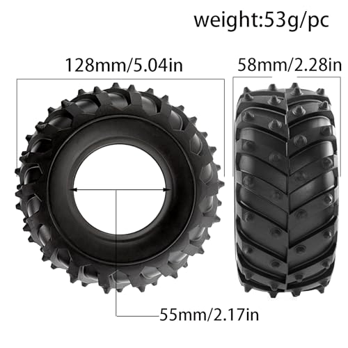REDSPIDER • 2.2 Crawler Tires Rubber 2.2'' Crawler Monster Spike Tire(4pcs) for 1/10 RC Crawler Car TRX4 TRX6 Axial SCX10 90046 SCX10 III AXI03007 Tamiya CC01 D90 D110 (Tire) - color: Tire