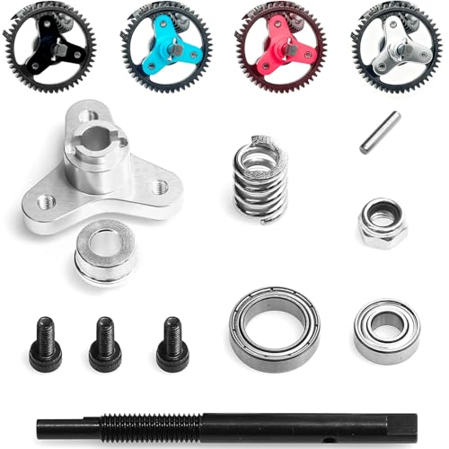 Slipper Clutch Assembly Kit with Input Shaft Bearings for Traxxas Slash, Stampede, Rustler 4X4, Replacement for 5552 and 6878, Hardened Steel and Aluminum Alloy for RC Upgrades - color: Silver