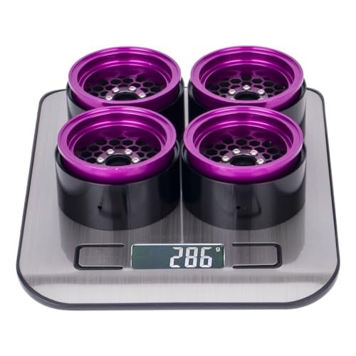 4PCS Beadlock Rims 1.9 Inch Wheels RC Rim Hub Aluminum Beadlock Rims for Traxxas TRX4 TRX6 Redcat GEN7 GEN8 Rc4wd D90 Axial SCX10 SCX10 II 90046 SCX10 III AXI03007 12mm Hex 1/10 RC Crawler (Titanium)