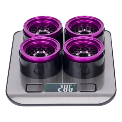 4PCS Beadlock Rims 1.9 Inch Wheels RC Rim Hub Aluminum Beadlock Rims for Traxxas TRX4 TRX6 Redcat GEN7 GEN8 Rc4wd D90 Axial SCX10 SCX10 II 90046 SCX10 III AXI03007 12mm Hex 1/10 RC Crawler (Titanium)