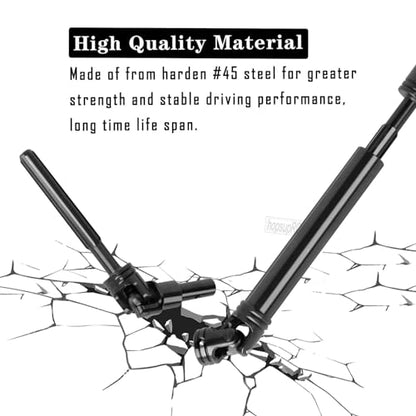 #45 Steel RC Drive Shaft Axles Upgrades Part for 1/10 Outcast 4S V2 BLX & Kraton 4S V2 BLX,4PCS Harden Front Rear CVD Driveshafts Hops up,Black (Only Fit V2)