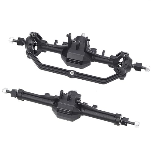 TRX4M Axles Complete Set- TRX4M Front & Rear Straight Axle Assembly Direct Fit for TRX-4M 1/18 RC Crawler (Fits Bronco/F150) - OEM Replacement & Upgrade Parts (Differential Cover -2)