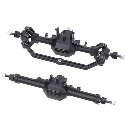 TRX4M Axles Complete Set- TRX4M Front & Rear Straight Axle Assembly Direct Fit for TRX-4M 1/18 RC Crawler (Fits Bronco/F150) - OEM Replacement & Upgrade Parts (Differential Cover -2) - style: Differential cover -2
