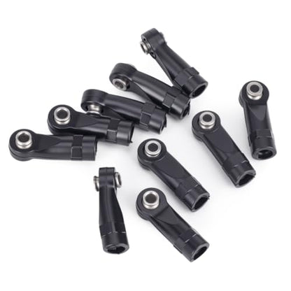 20Pcs RC Linkage Rod Ends,M3 Ball Joint Head Set for Traxxas TRX-4 Axial SCX10 HSP 90046 90047 1/10 RC Crawlers Car Upgrade Parts (20pcs Bent A) - style: 20pcs Bent A