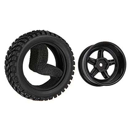 12mm Hex Hub 75mm/2.95'' Rubber Tires & Plastic Wheel Rims with Foam Compatible with HSP Tamiya HPI Kyosho 1/10 On-Road Touring Car,WLtoys 1/14 144001 RC Buggy (5-Spoke) - style: 5-Spoke