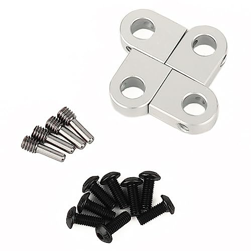 4PCS Body Post Mount CNC Aluminum for Axial SCX10 PRO 1/10 RC Crawler Upgrade,8G (Silver) - color: Silver