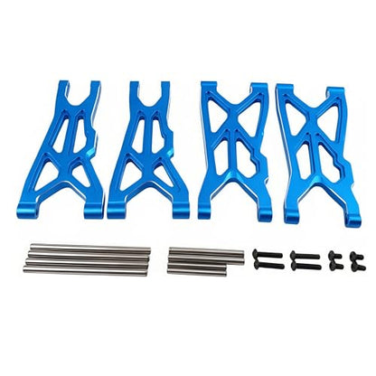 Front Rear Suspension Arm Set for ARRMA Typhon 3S BLX Big Rock 3S (Blue) | 6061-T6 Aluminum,CNC Machined,Heavy Duty,Direct Replacement,Improved Stability,AR330543,AR330540 - color: Blue