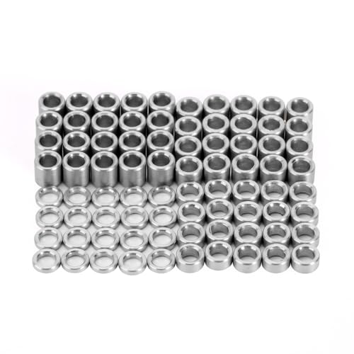 INJORA M2.5 Flat Stainless Steel Washers Spacers for 1/18 TRX4M, 80PCS