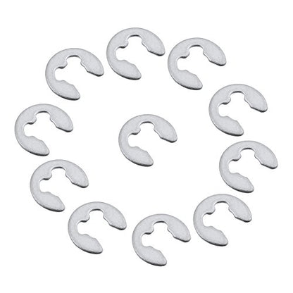 Hobbypark 100-Pack 1/8" E-Clips 2.5mm Fastener Sliver for HSP Redcat Team Associated Axial Traxxas Exceed RC Model Car Hardware Parts Replacement