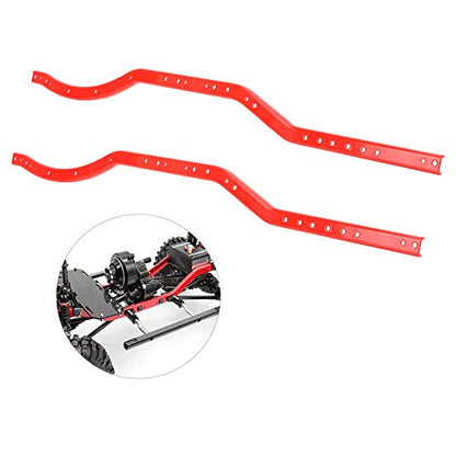 Universal Steel Chassis Frame Rails for AXIAL SCX10 RC Crawler - Red Color Set