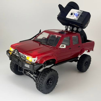 WPLDEWAN RC Crawler 1/16 Scale Remote Control Truck Off Road WPL C64-1 RC Rock Crawler 4x4 Pickup RTR All Terrain Upgraded Chassis Fully Proportional 2.4GHz Axle Mounted Servo Hobby Vehicle Adult