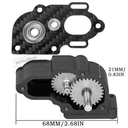 LCG Center Gearbox Transmission Box Upgrades Part for SCX10 SCX10 II 90046 90047 1/10 RC Crawler Car,Aluminum Middle Transmimssion Gearbox,Black - color: Black(1pc)