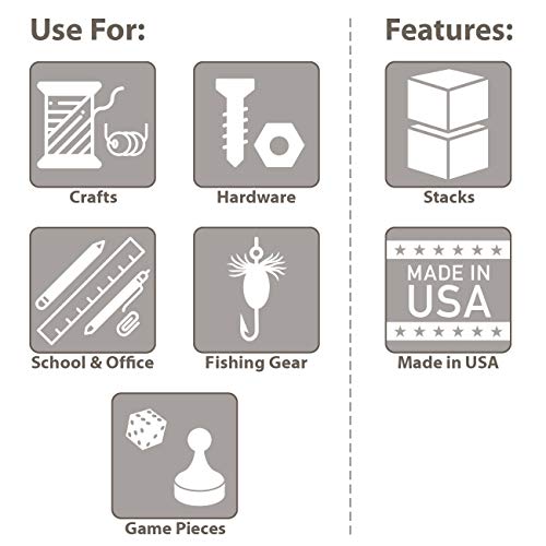 Akro-Mils 05705 Plastic Portable Parts Storage Case for Hardware and Crafts with Hinged Lid and 4 Adjustable Dividers, (8-3/8-Inch x 5-Inch x 1-5/8-Inch), Small, Clear - size: Small, style: 1-Pack