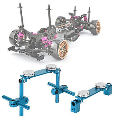 HERCHR RC Car Magnetic Body Post, Aluminum Alloy Magnetic Body Shell Mount Kit for 1/10 RC Racing Car - color: Blue