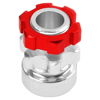 ShareGoo Metal 12mm to 17mm Wheel Hex Hub Adapter Compatible with Traxxas 1/10 Slash 2WD 4X4 Rustler Stampede 2WD 4X4 RC Car Upgrade Parts (Red) - color: Red