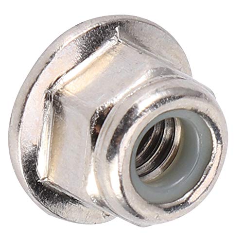 12Pcs RC Lock Nuts, 4mm RC Wheel Nuts, Metal Nonslip Wheel Lock Nut with 0.35in Bottom Diameter Replacement for TRX6 SCX10 1/10 Remote Control Model Cars, Sliver