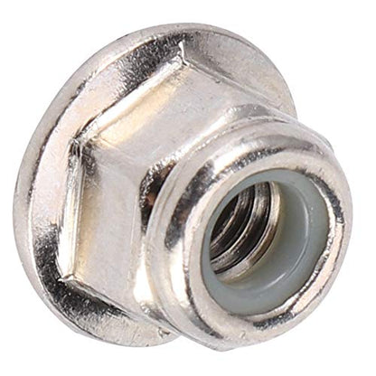 12Pcs RC Lock Nuts, 4mm RC Wheel Nuts, Metal Nonslip Wheel Lock Nut with 0.35in Bottom Diameter Replacement for TRX6 SCX10 1/10 Remote Control Model Cars, Sliver