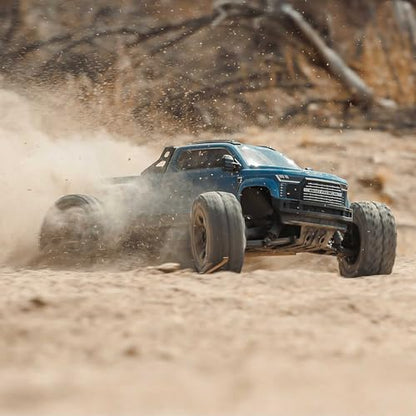 ARRMA RC Truck 1/10 Big Rock 4X4 223S BLX BRUSHLESS Street Truck RTR (Batteries and Charger Not Included) with DSC, (Blue), ARA4312V4T3 - color: Blue