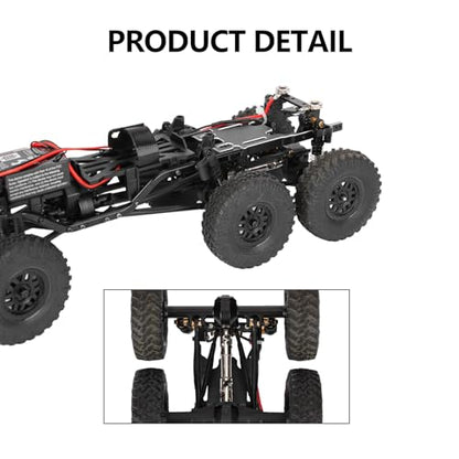 SCX24 Body 6x6 Conversion Kit PC Body with Lights Frame-Axle Assembly for Bronco JLU C10 Basecamp Axial SCX24 6×6 RC Crawler Upgrades - style: Red