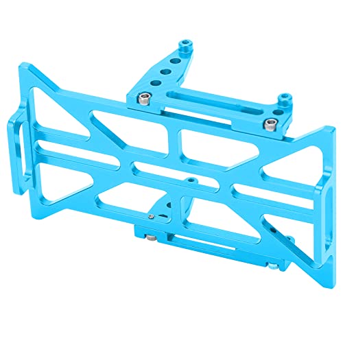 RC Car Battery Mounting Plate Aluminum Alloy Tray Compatible with Axial SCX24 90081 C10 1 24 Silver Color Easy Installation and Disassembly (Blue) - color: Blue