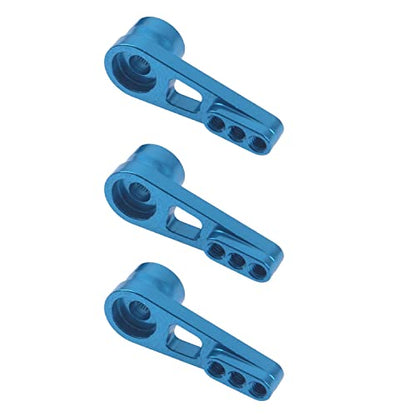 3Pack ShareGoo 25T Servo Horn Steering Arm Compatible with Futaba Savox HSP Power HD Servos Motor Compatible with Wltoys A949 A959-B A969 A979 K929 1/18 RC Car (Blue) - color: Blue