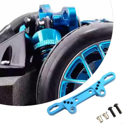 Aluminum Alloy Steering Knuckle Arms Set for TT02 1/10 RC Car, Metal Front Upright Upgrade Parts with Rich Accessories, Lightweight Rust-Proof Blue(F R shock bracket) - size: F R shock bracket