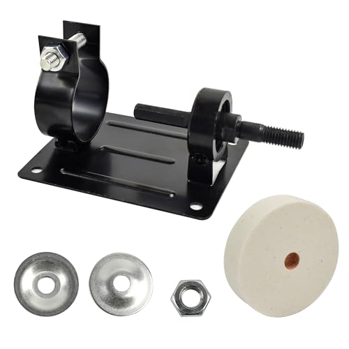 CHANCS Electric Drill Grinding Wheel Polisher Bracket Sharpener Converter Kit for Rotary Power Tools - color: White Cloth Wheel+bracket