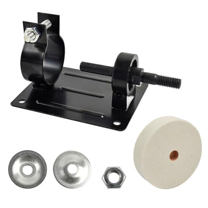 CHANCS Electric Drill Grinding Wheel Polisher Bracket Sharpener Converter Kit for Rotary Power Tools - color: White Cloth Wheel+bracket