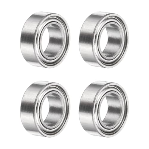 uxcell 4Pcs SMR74ZZ Deep Groove Ball Bearings, 4x7x2.5mm 440C Stainless Steel Double Shielded Bearings, ABEC 5 - size: 4x7x2.5mm