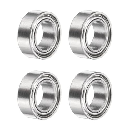 uxcell 4Pcs SMR74ZZ Deep Groove Ball Bearings, 4x7x2.5mm 440C Stainless Steel Double Shielded Bearings, ABEC 5 - size: 4x7x2.5mm