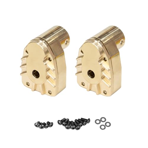 2pcs Brass Rear Drive Axle Mount, C Hub Carrier Steering Knuckle Arm Base for Axial 1/8 AXP8 GILAMON 2.2 4X4 RTR Trail Buggy Upgrades Accessories