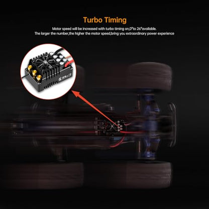 XC E5Pro Sensored Brushless ESC for 1/5 RC Cars,6-12S 250A | Bluetooth APP Programming, 6.0V/7.4V/8.4V BEC,Turbo Timing,Multiple protection,Smart Fan