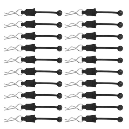 GLEAVI 20pcs Rc Car Body Clips and Retainer Pins with Pull Tabs Metal R-Type Fasteners Universal Replacement Parts for Rc Crawlers and Trucks Shell Removal