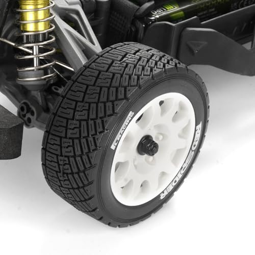 Set of 4 RC Car Rubber Tires & Wheels 78x30mm with 12mm Hex Hub - Spare Parts for WRC HPI Rally WR8 Carisma RLAARLO XTS F10 1/10 RC Cars