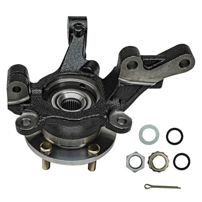 Detroit Axle - Front Left Steering Knuckle and Wheel Hub Bearing CV Axle | Shaft Assembly Replacement for Rear Drum 2007-2011 Dodge Caliber - 2pc Set - size: 2UX47814/Pair